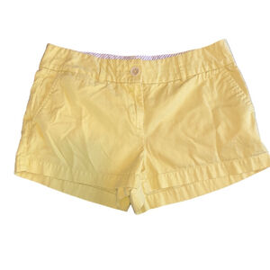 Women's Ann Taylor LOFT Yellow Riviera Shorts 100% Cotton Size 4